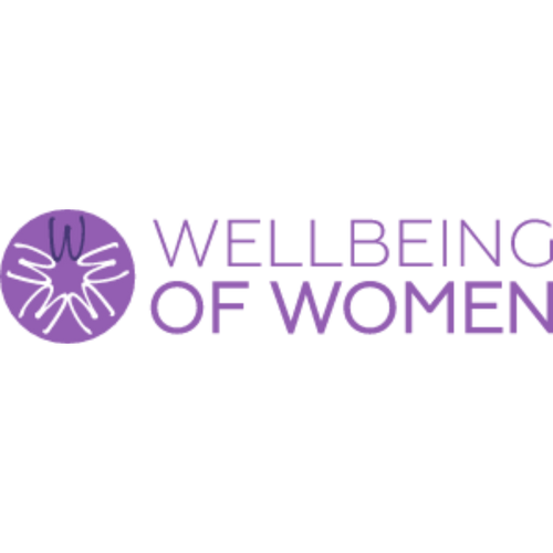 Wellbeing of women. Donation charity logo